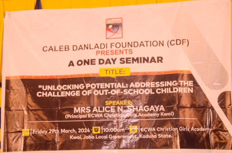 FOUNDATION MOVES TO ADDRESS OUT OF SCHOOL PREVALENCE IN JABA LGA .